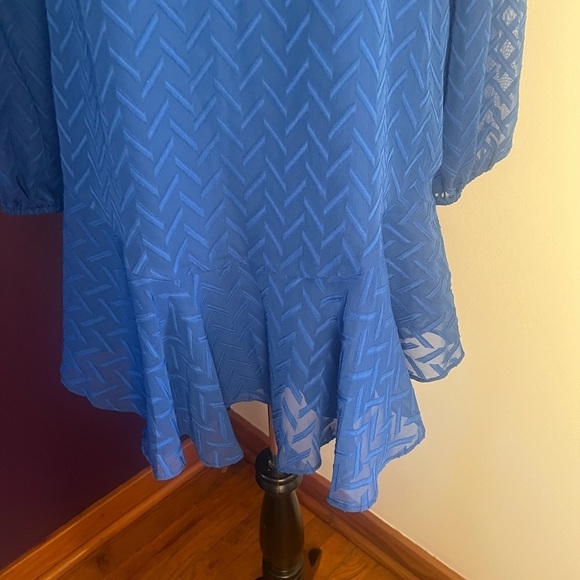 BCBGMaxazria Blue Long Sleeve Dress NWT - Picture 2 of 12
